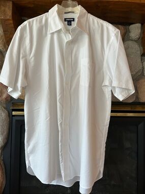Lands' End Traditional Fit No Iron Oxford Short Sleeve Shirt, Size 17.5, NWOT